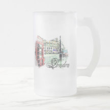 London Colored Sketch Coffee Mug
