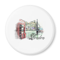 London Colored Sketch Fridge Magnets