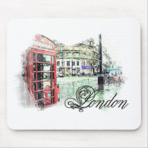 London Colored Sketch Mouse Pads