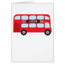 London double-decker bus card