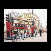 London Double Decker Bus Postcard postcards