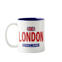 London England flag and phrase mugs