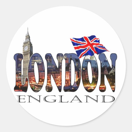London England Round Sticker
