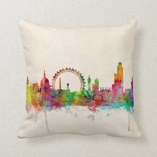 London England Skyline Throw Pillow Zazzle