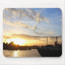 London Eye sunset mousepads