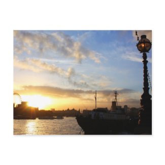 Sunset over river Thames