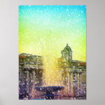London Fountain England Photo Print Art