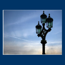 London lamp post postcards