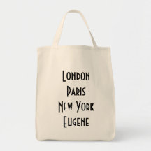 London Paris New York Eugene Canvas Bags