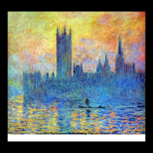London Parliament in Winter by Claude Monet Poster