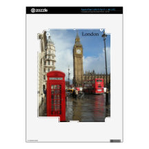 London Phone box & Big Ben (St.K) Decal For iPad 3
