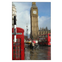 London Phone box & Big Ben (St.K) Dry Erase Board