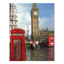 London Phone box & Big Ben (St.K) Personalized Letterhead