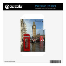 London Phone box & Big Ben (St.K) iPod Touch 4G Decals