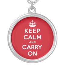 London Red Keep Calm and Carry On Custom Jewelry