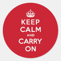 London Red Keep Calm and Carry On Stickers