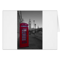 London Red Telephone box Card