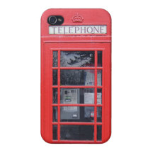 London Red Telephone Box Cover For iPhone 4