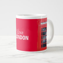 London Red Telephone Box Extra Large Mugs