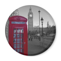 London Red Telephone box Magnets
