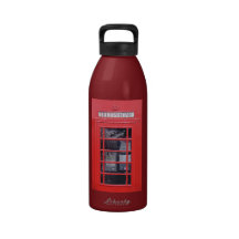 London Red Telephone Box Water Bottles