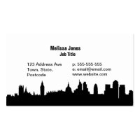 London skyline silhouette cityscape business card templates