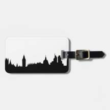 London skyline silhouette cityscape luggage tags