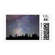 London skyline silhouette cityscape postage stamps