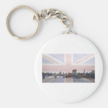 London Skyline Union Jack Flag Keychains