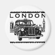London Taxi Refrigerator Magnets