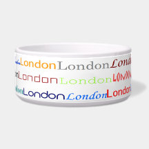 London Text Design II Dog Bowl