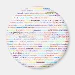 London Text Design II Round Magnet