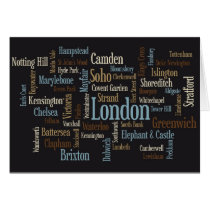 London Text Map Card