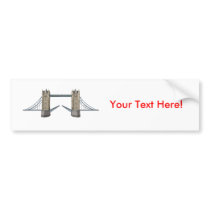 London Tower Bridge: 3D Model: bumper stickers
