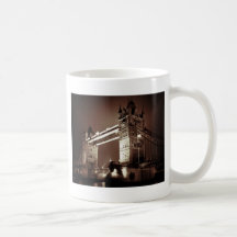 London Tower Bridge at Night Mugs