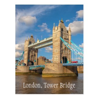 London, Tower Bridge, photography postcard