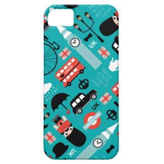 London travel icon retro illustration print iPhone 5 covers