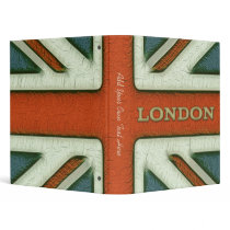 London UK Flag 1" Binder