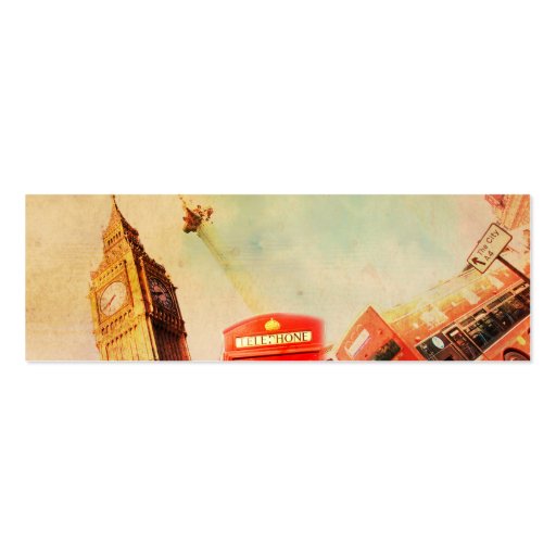 London vintage business card (front side)