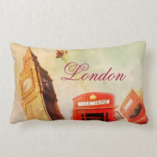 London vintage pillows