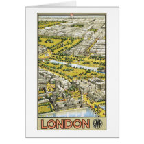London Vintage Travel Poster Card