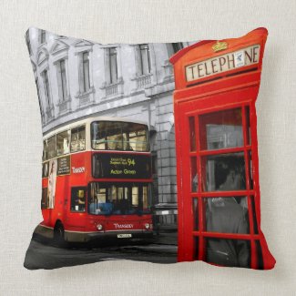 london with a touch of colour throw pillows