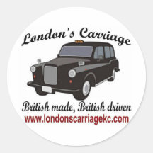 London's Carriage Round Stickers
