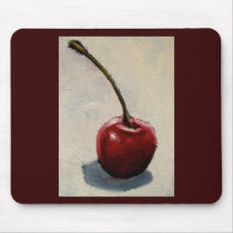 LONE CHERRY PAINTING mousepads by joyart LONE CHERRY PAINTING mousepads