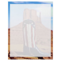 Lone cowboy boot, Monument Valley, Arizona, U.S.A. Letterhead
