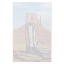 Lone cowboy boot, Monument Valley, Arizona, U.S.A. Customized Stationery