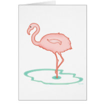 Lone Flamingo Card