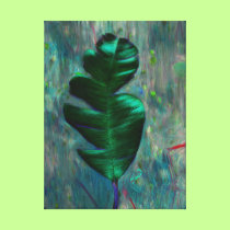 Lone Green Leaf Stretched Canvas Print canvas prints