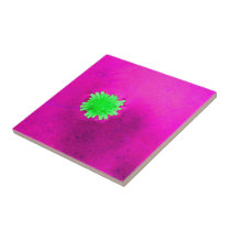 Lone Light Green Flower tiles
