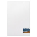 Lone Man Walking on Stormy Beach Cropped Customized Stationery